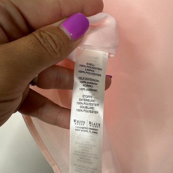 2/$30 NWT White House Black Market Sleeveless Pleat Front Shell Roccoco #A0028 - Picture 6 of 8